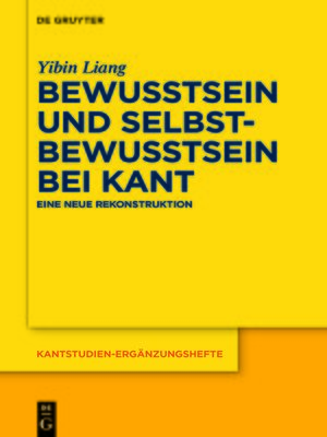 cover image of Bewusstsein und Selbstbewusstsein bei Kant